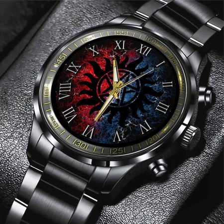 Supernatural Movie Black Stainless Steel Watch Gift For Fan