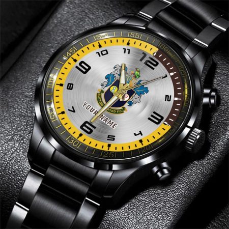 Sutton United EFL Personalized Black Stainless Steel Hand Watch For Fan