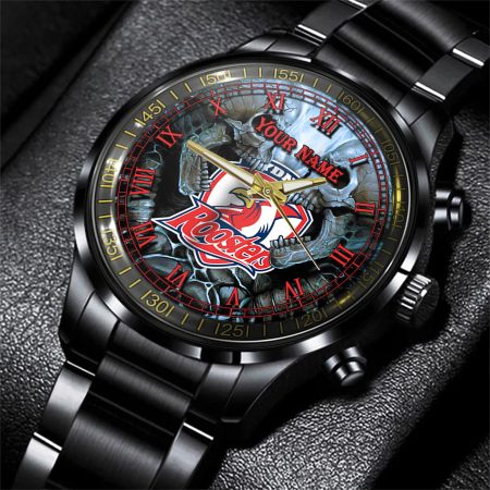Sydney Roosters NRL Personalized 3D Men Skull Hand Watch Gift For Fans
