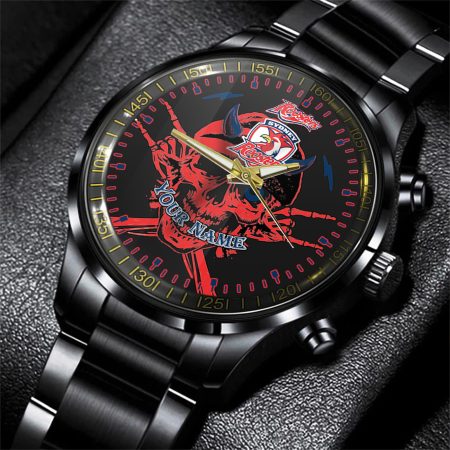 Sydney Roosters NRL Personalized Black Hand Watch Gift For Fans