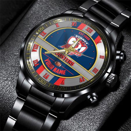 Sydney Roosters NRL Personalized Black Hand Watch Gift For Fans