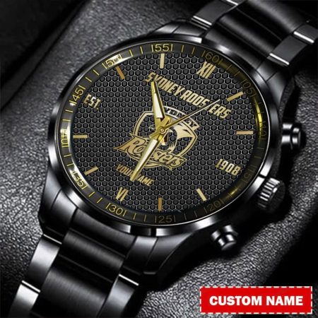 Sydney Roosters NRL Personalized Gold Metal Black Watch For Fan