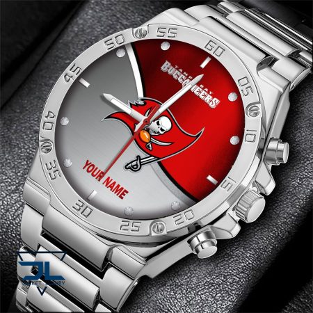 Tampa Bay Buccaneers NFL Personalized Black Hand Watch Gifts For Fans