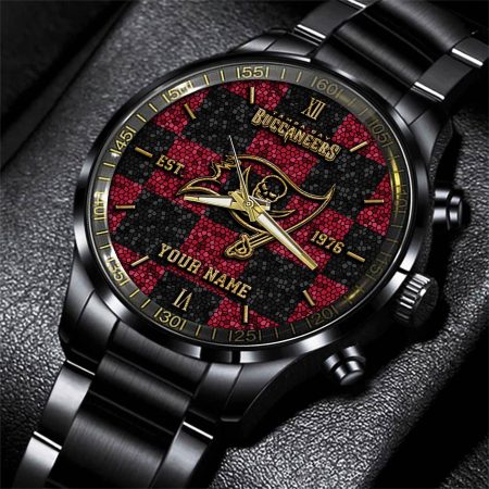 Tampa Bay Buccaneers NFL Personalized Sport Black Watch Gifts For Fans