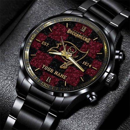 Tampa Bay Buccaneers NFL Personalized Sport Black Watch Gifts For Fans