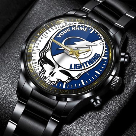Tampa Bay Lightning NHL Skull Personalized Hand Watch Gift For Fans