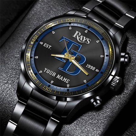 Tampa Bay Rays MLB Personalized Black Style Hand Watch Gifts For Fan