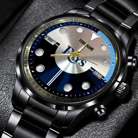 Tampa Bay Rays MLB Personalized New Black Hand Watch Gift For Fans