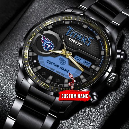 Tennessee Titans NFL Personalized Black Hand Watch Gift For Fans