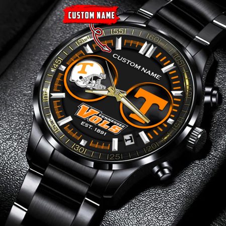 Tennessee Volunteers NCAA Personalized Black Hand Watch Gift For Fans