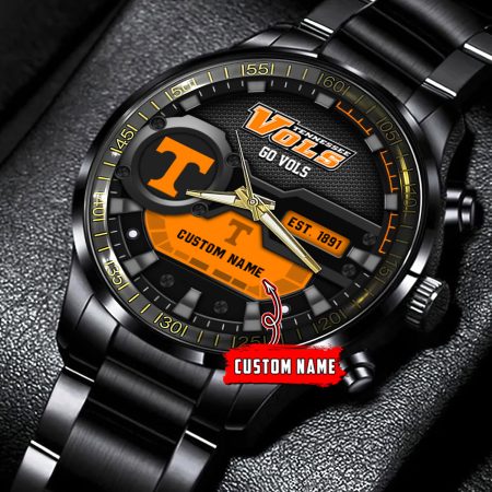 Tennessee Volunteers NCAA Personalized Black Hand Watch Gift For Fans