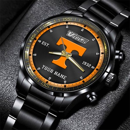 Tennessee Volunteers NCAA Personalized Black Style Hand Watch Gifts For Fan