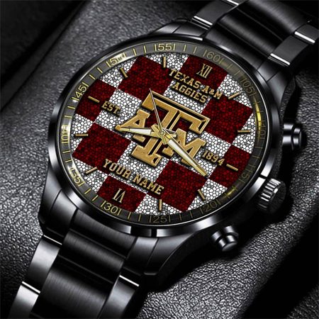 Texas A&M Aggies NCAA Personalized Black New Hand Watch Gifts For Fans