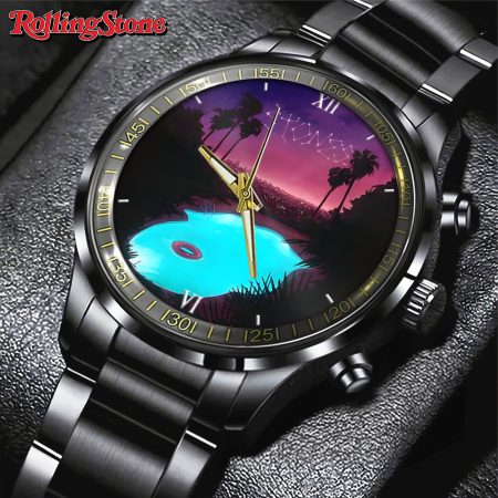 The Rolling Stones Music Black Stainless Steel Watch Gift For Fan