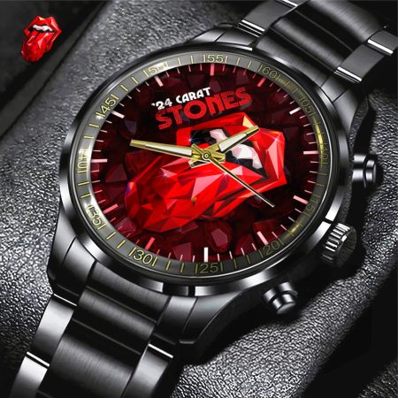 The Rolling Stones Music Black Stainless Steel Watch Gift For Fan