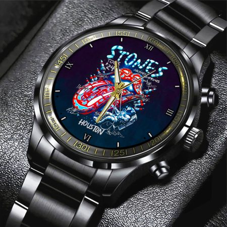 The Rolling Stones Music Black Stainless Steel Watch Gift For Fan