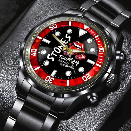 The Rolling Stones Music Black Stainless Steel Watch Gift For Fan