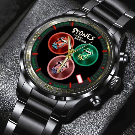 The Rolling Stones Music Black Stainless Steel Watch Gift For Fan