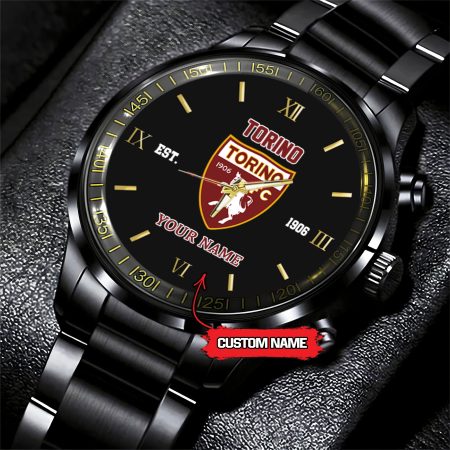 Torino Serie A Black Fashion Watch Custom Your Name For Fan
