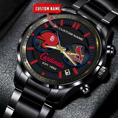Toronto Blue Jays MLB Personalized Black Stainless Steel Watch Gifts For Fans