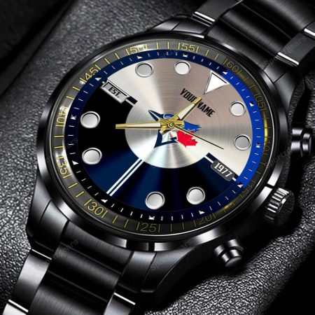 Toronto Blue Jays MLB Personalized New Black Hand Watch Gift For Fans