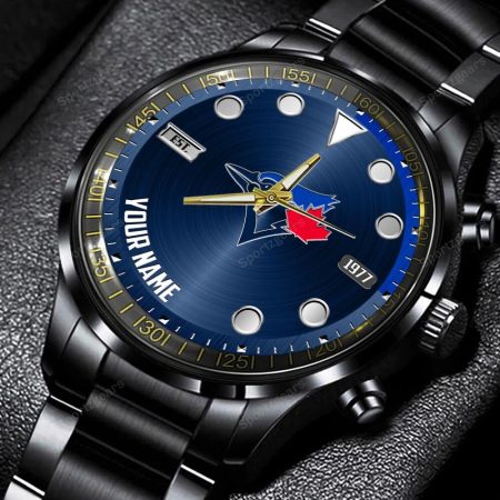 Toronto Blue Jays MLB Personalized New Black Hand Watch Gift For Fans