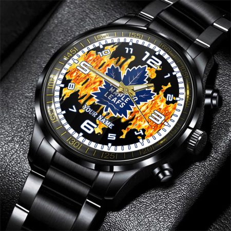 Toronto Maple Leafs NHL Personalized 3D Black Watch Gift For Fans