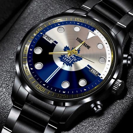 Toronto Maple Leafs NHL Personalized New Black Hand Watch Gift For Fans