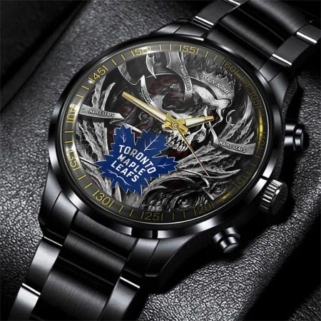Toronto Maple Leafs NHL Skull Personalized Hand Watch Gift For Fans