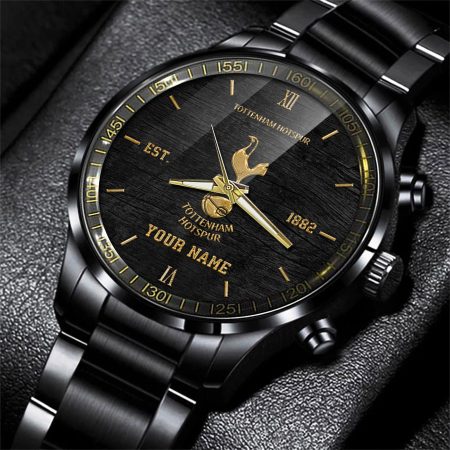 Tottenham Hotspur EPL Personalized Black Hand Watch Gift For Fans