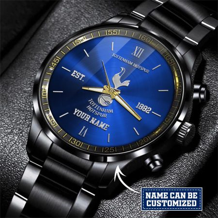 Tottenham Hotspur EPL Personalized Black Hand Watch Gift For Fans