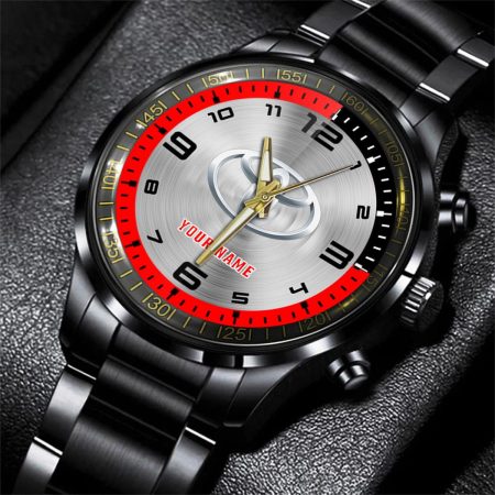 Toyota Car Personalized Black Stainless Steel Hand Watch For Fan