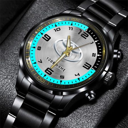 Toyota Car Personalized Black Stainless Steel Hand Watch For Fan