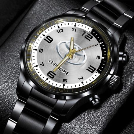 Toyota Car Personalized Black Stainless Steel Hand Watch For Fan