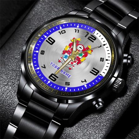Tranmere Rovers EFL Personalized Black Stainless Steel Hand Watch For Fan