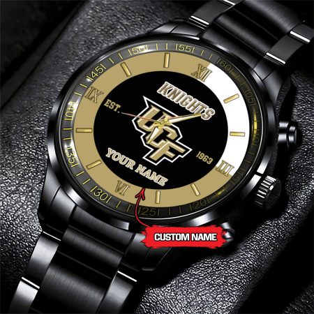 UCF Knights NCAA Personalized Black Hand Watch For Fans