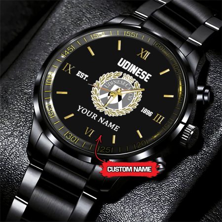 Udinese Serie A Black Fashion Watch Custom Your Name For Fan