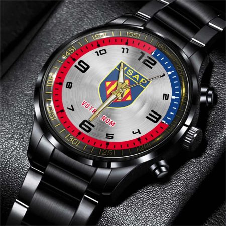 USA Perpignan Top 14 Personalized Black Stainless Steel Hand Watch For Fan