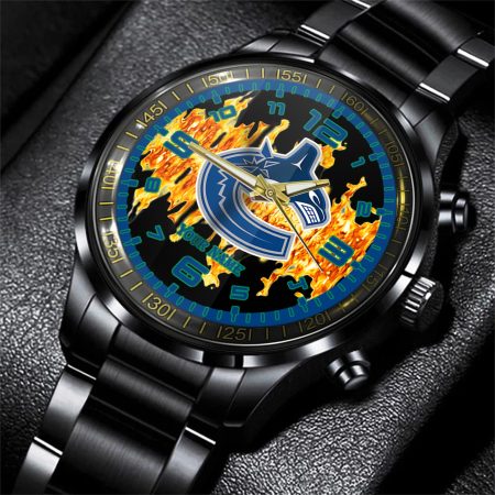 Vancouver Canucks NHL Personalized 3D Black Watch Gift For Fans
