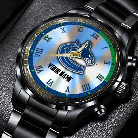 Vancouver Canucks NHL Personalized New Black Hand Watch Gift For Fans