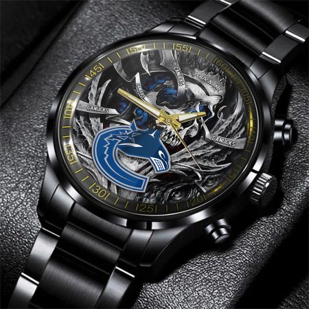 Vancouver Canucks NHL Skull Personalized Hand Watch Gift For Fans