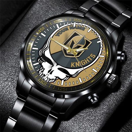 Vegas Golden Knights NHL Skull Personalized Hand Watch Gift For Fans