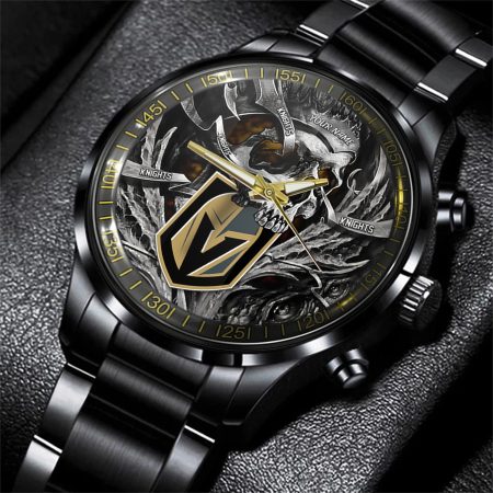 Vegas Golden Knights NHL Skull Personalized Hand Watch Gift For Fans