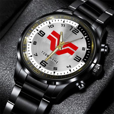 Versatile Tractor Personalized Black Stainless Steel Hand Watch For Fan