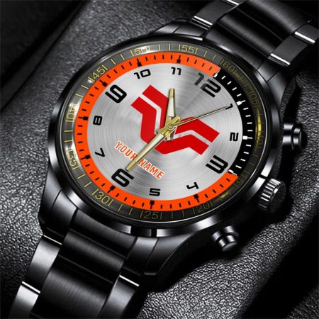 Versatile Tractor Personalized Black Stainless Steel Hand Watch For Fan