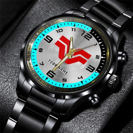 Versatile Tractor Personalized Black Stainless Steel Hand Watch For Fan