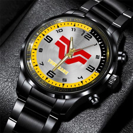 Versatile Tractor Personalized Black Stainless Steel Hand Watch For Fan