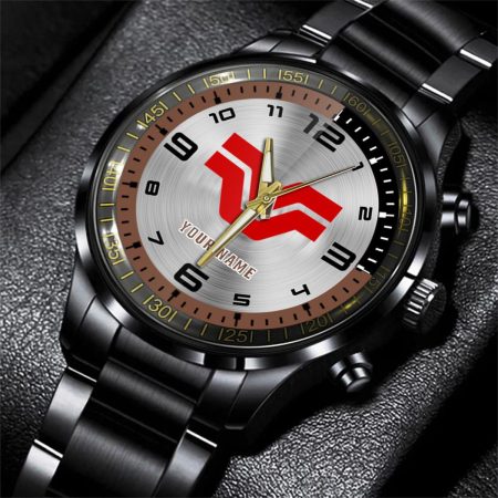 Versatile Tractor Personalized Black Stainless Steel Hand Watch For Fan