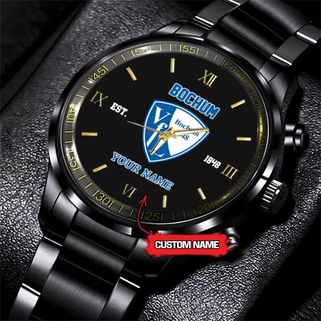 VfL Bochum Bundesliga New Personalized Black Stainless Steel Watch Gifts For Fans