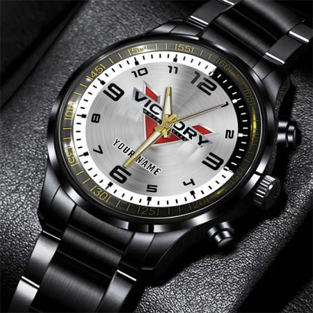 Victory Motorcycles Motorcycle Personalized Black Stainless Steel Hand Watch For Fan